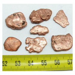 Lot de pepites de cuivre naturel ( USA - 20 grammes - 002 )
