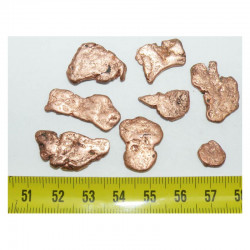 Lot de pepites de cuivre naturel ( USA - 20 grammes - 008 )