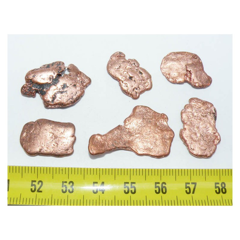 Lot de pepites de cuivre naturel ( USA - 20 grammes - 007 )