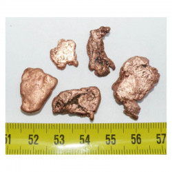 Lot de pepites de cuivre naturel ( USA - 20 grammes - 006 )