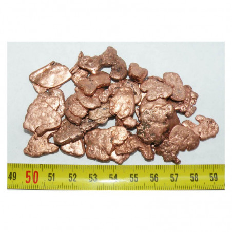 Lot de pepites de cuivre naturel ( USA - 100 grammes - 013 )