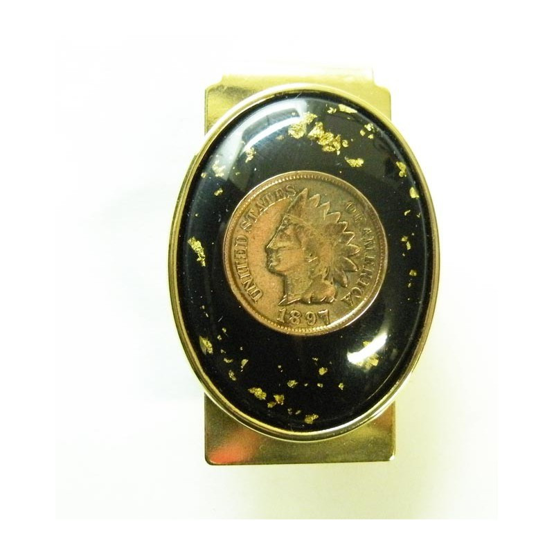 Pince a billet mad Jack avec de vrais pépites d or Pince a billet mad Jack avec de vrais pépites d or
