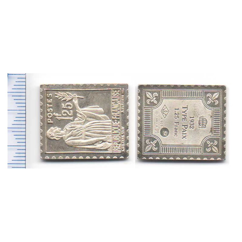 lingot d argent les plus grands timbres de France ( 001 )