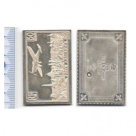 lingot d argent les plus grands timbres de France ( 002 )