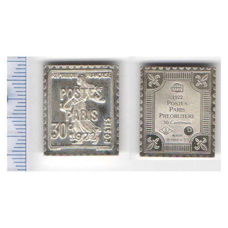 lingot d argent les plus grands timbres de France ( 009 )