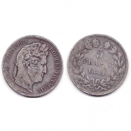 5 francs Louis Philippe 1841 W Argent ( 003 )