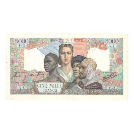 5000 Francs empire Francais 05/03/1942 SUP  ( 148 )
