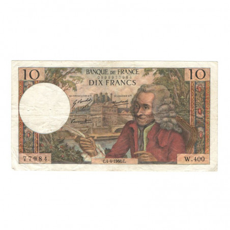10 Francs Voltaire 04/04/1968 TTB ( 434 )