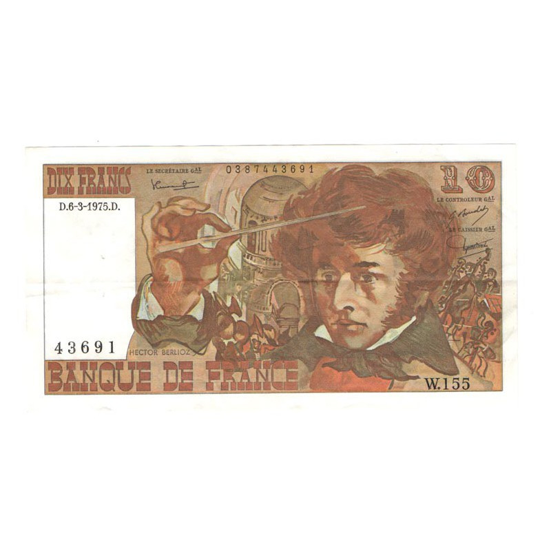 10 Francs Berlioz 06/03/1975 SUP ( 497 )