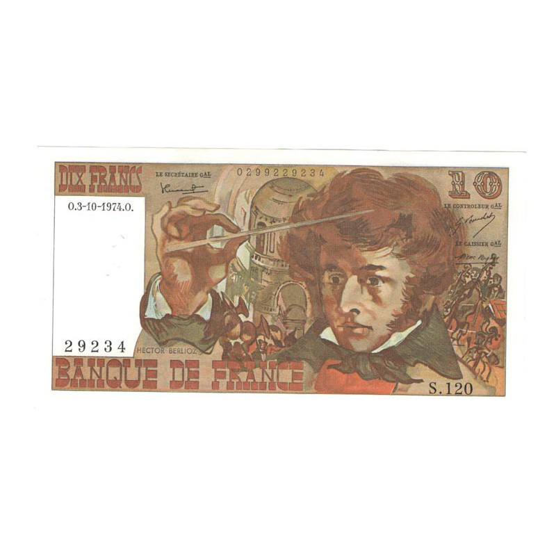 10 Francs Berlioz 03/10/1974 SUP ( 499 )