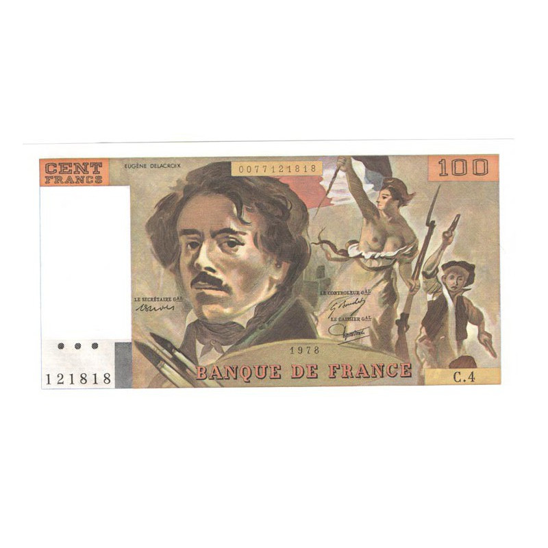 100 Francs Delacroix 1978 C4 Neuf ( 617 )