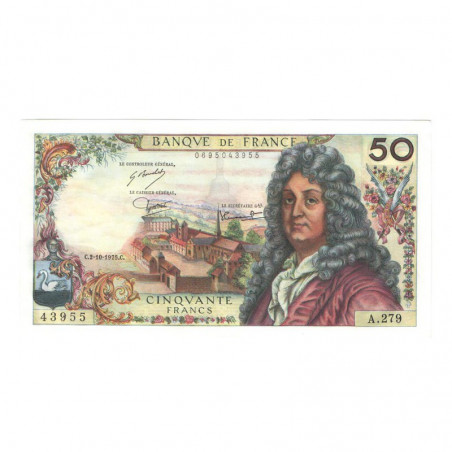 50 Francs Racine 02/10/1975 SUP + ( 634 )