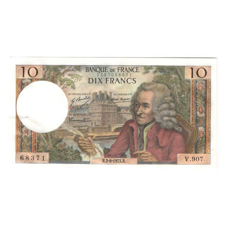 10 Francs Voltaire 02/08/1973 SUP ( 639 )
