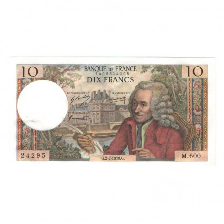 10 Francs Voltaire 02/07/1970 SUP + ( 638 )