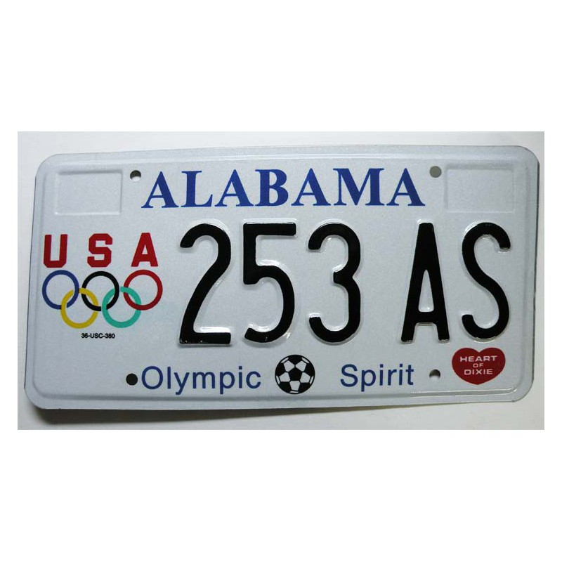 Plaque d Immatriculation USA - Alabama ( 1210 )