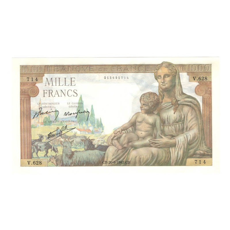 1000 Francs Demeter 20/06/1942 Neuf ( 676 )