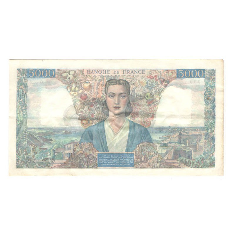 5000 Francs VICTOIRE Modifié | Billet de collection Banque de France