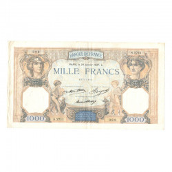 1000 Francs Ceres et Mercure 28/01/1937 SUP  ( 680 )