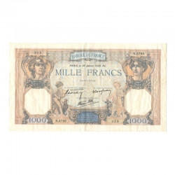 1000 Francs Ceres et Mercure  26/01/1939 SUP  ( 687 )
