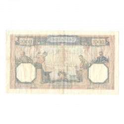 1000 Francs Ceres et Mercure  26/01/1939 SUP  ( 687 )
