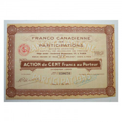 Action ancienne : SA franco Canadienne de participations ( 753 )