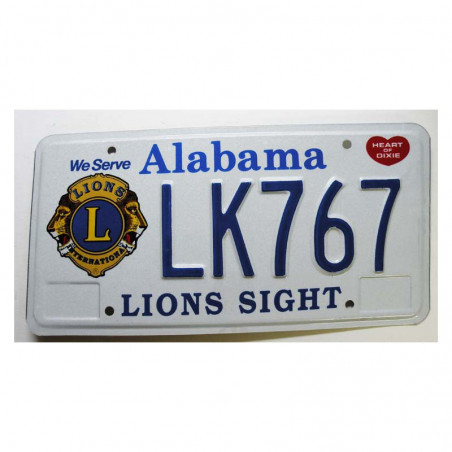 Plaque d Immatriculation USA - Alabama ( 1238 )