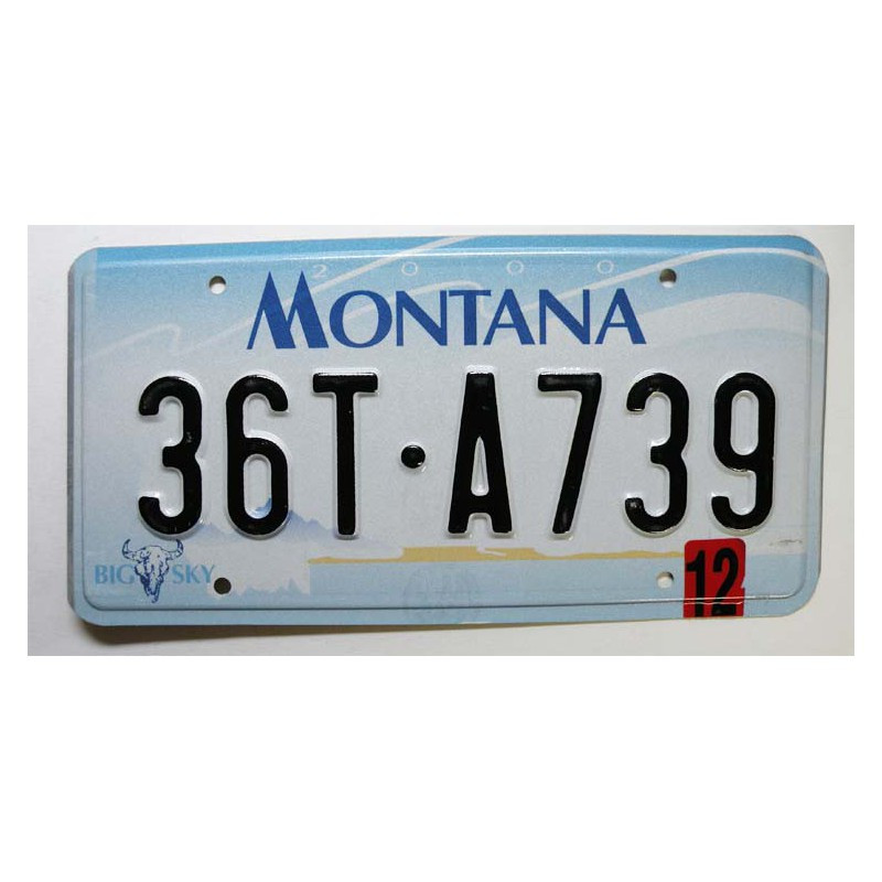 Plaque d Immatriculation USA - Montana ( 1234 )