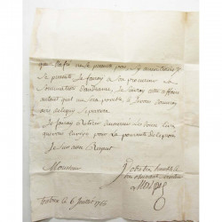 Marque Postale 1768 Toulouse pour Millau ( 012 )