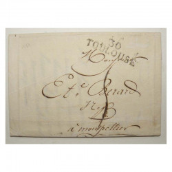 Marque Postale 1817 Toulouse pour Montpellier ( 038 )