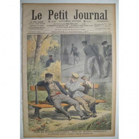 Le Petit Journal 1907 N° 887 jeunes paresseux