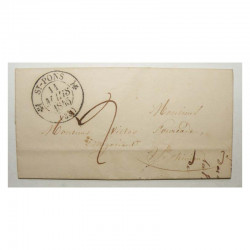 Marque Postale 1845 St Pons pour St Chimay ( 129 )