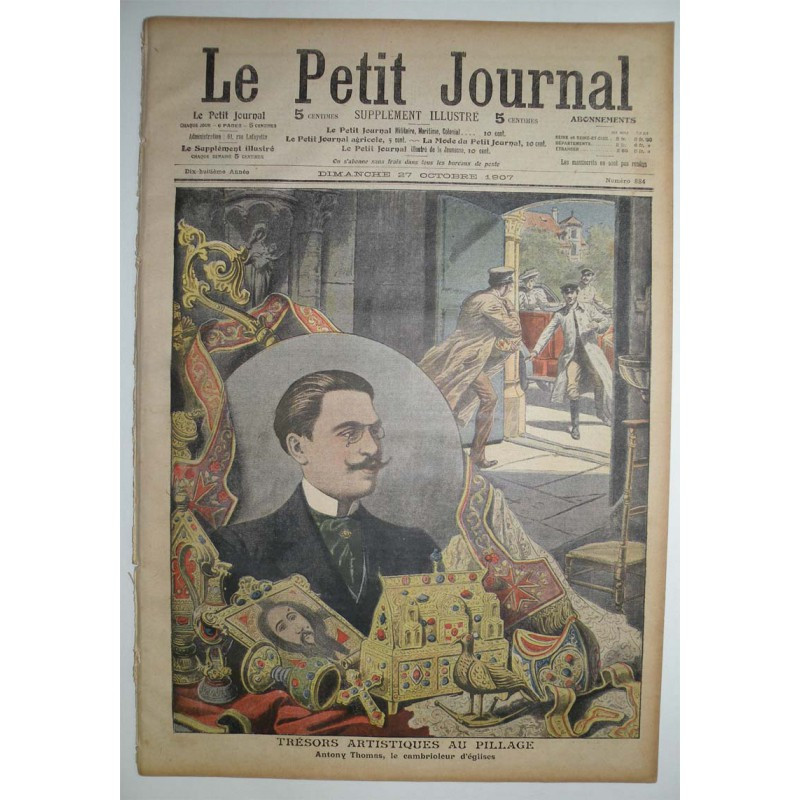 Le Petit Journal 1907 N° 884 tresors artistiques