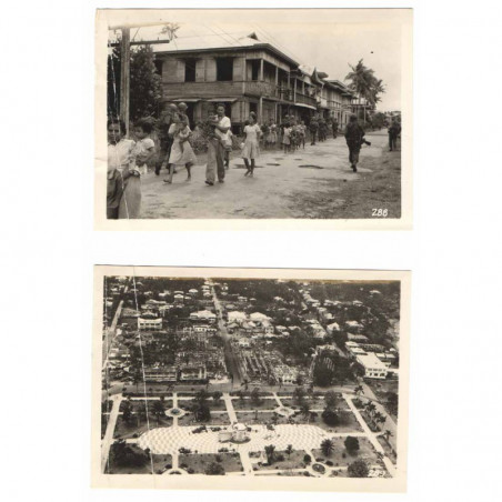 2 Photos originales 40 ° Division Americaine aux Philippines WWII ( 203 )