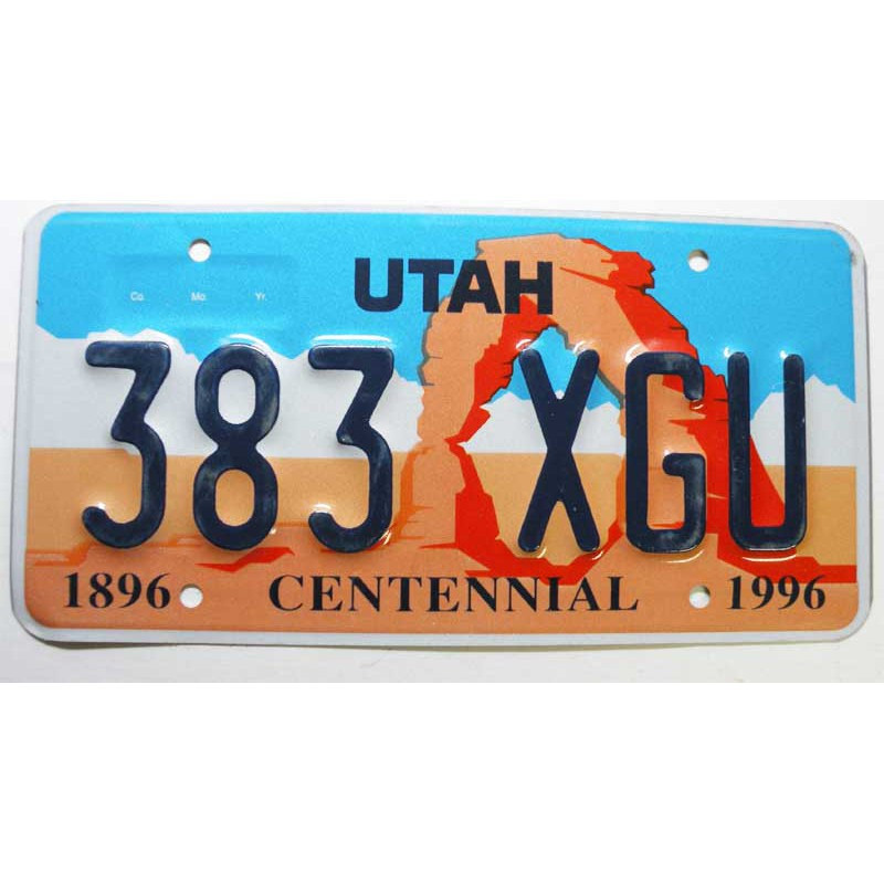 Plaque d Immatriculation USA - Utah ( 653 )