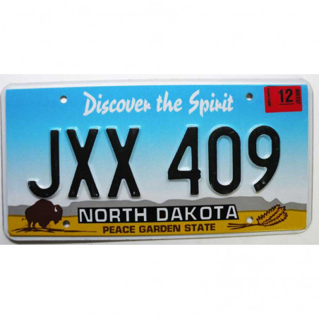 Plaque d Immatriculation USA - North Dakota ( 1249 )