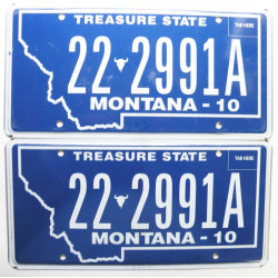 Paire de Plaque d Immatriculation USA - Montana ( 076 )