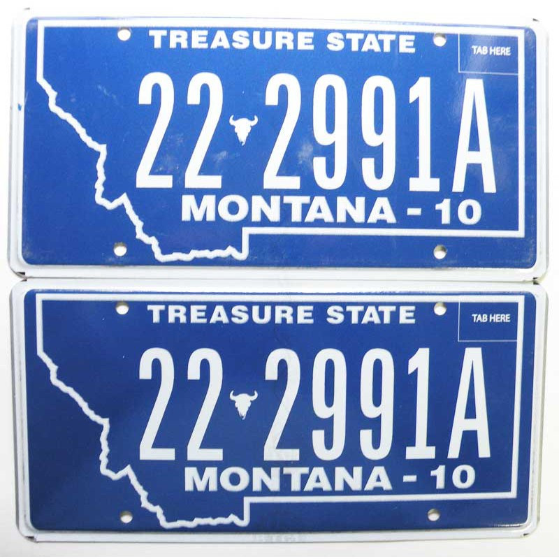 Paire de Plaque d Immatriculation USA - Montana ( 076 )