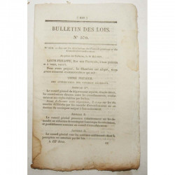 Bulletin des lois - Conseils géneraux - 1838 - Louis Philippe ( 043 )