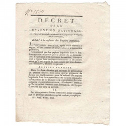 Decret de la convention nationale - Papiers imprimés - vers 1850  - Louis-Napoléon Bonaparte ( 050 )