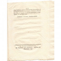 Decret de la convention nationale - Manufactures d armes - 1792  - Louis XVI ( 073 )
