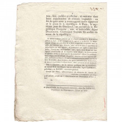 Decret de la convention nationale - postes et messageries - 1793  - Louis XVI ( 063 )