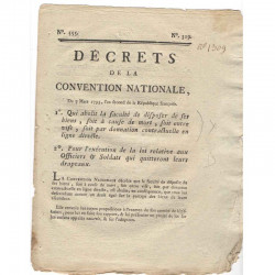 Decret de la convention nationale - biens - 1793  - Louis XVI ( 109)