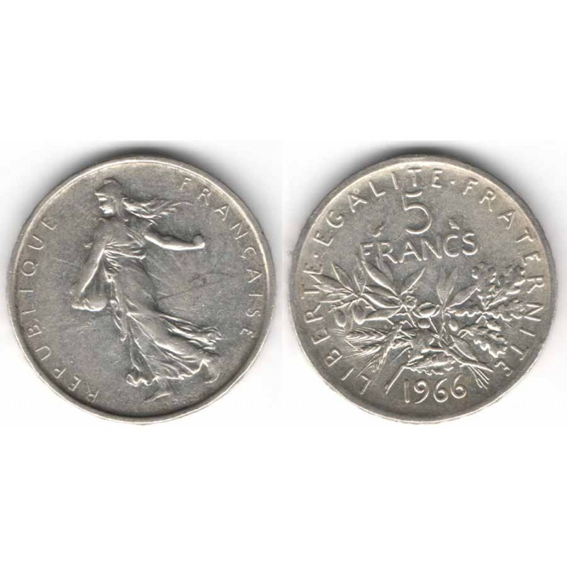 5 francs semeuse 1966 argent ( 003 )