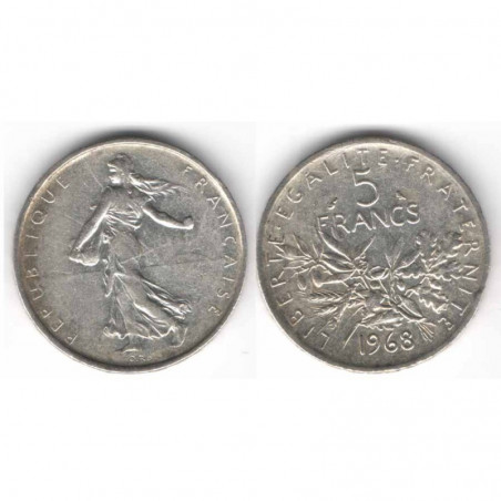 5 francs semeuse 1968 argent ( 006 )