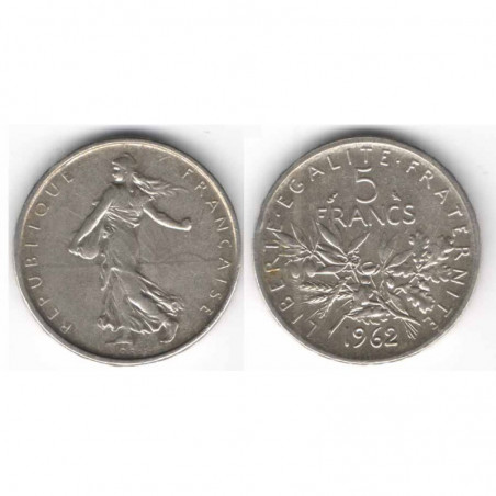 5 francs semeuse 1962 argent ( 007 )