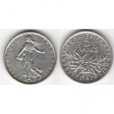 5 francs semeuse 1967 argent ( 010 )