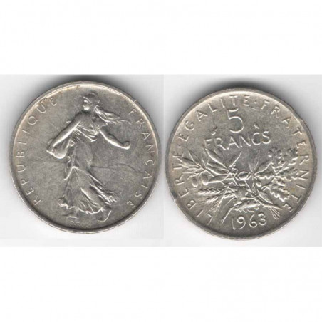 5 francs semeuse 1963 argent ( 013 )