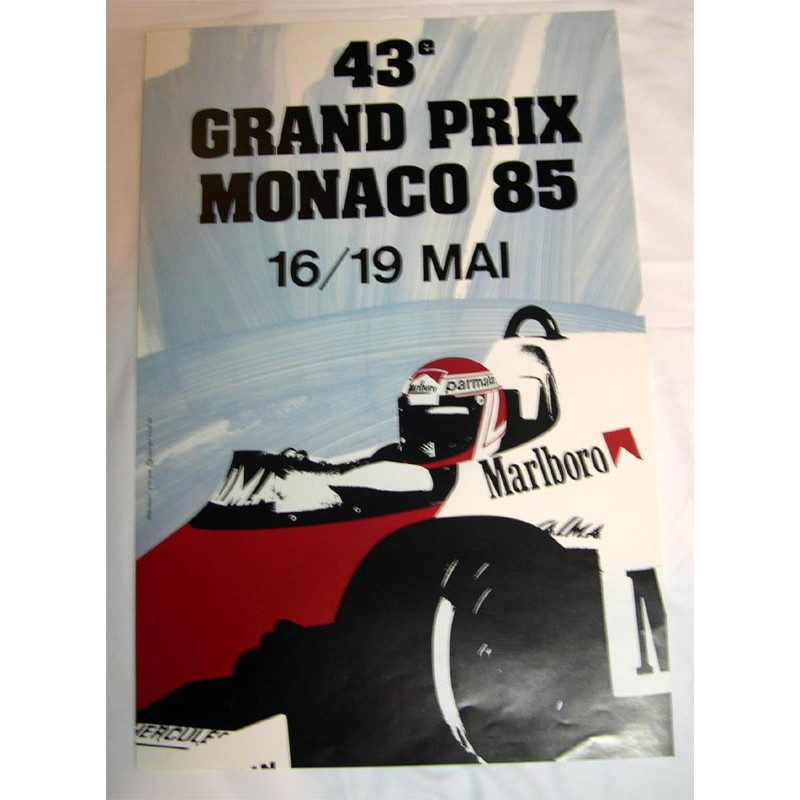 Affiche officilel Grand Prix F1 Monaco 1985