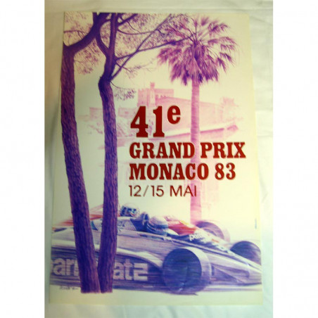 Affiche officilel Grand Prix F1 Monaco 1983