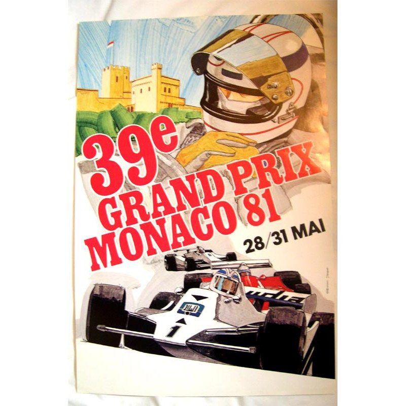 Affiche officilel Grand Prix F1 Monaco 1981